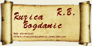Ružica Bogdanić vizit kartica